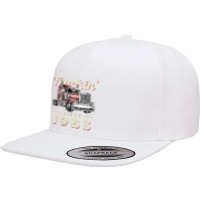 Womens Truckin Since 1983 Trucker Big Rig Driver 39th Birthday V Neck 5 Panel Snapback Cap | Artistshot