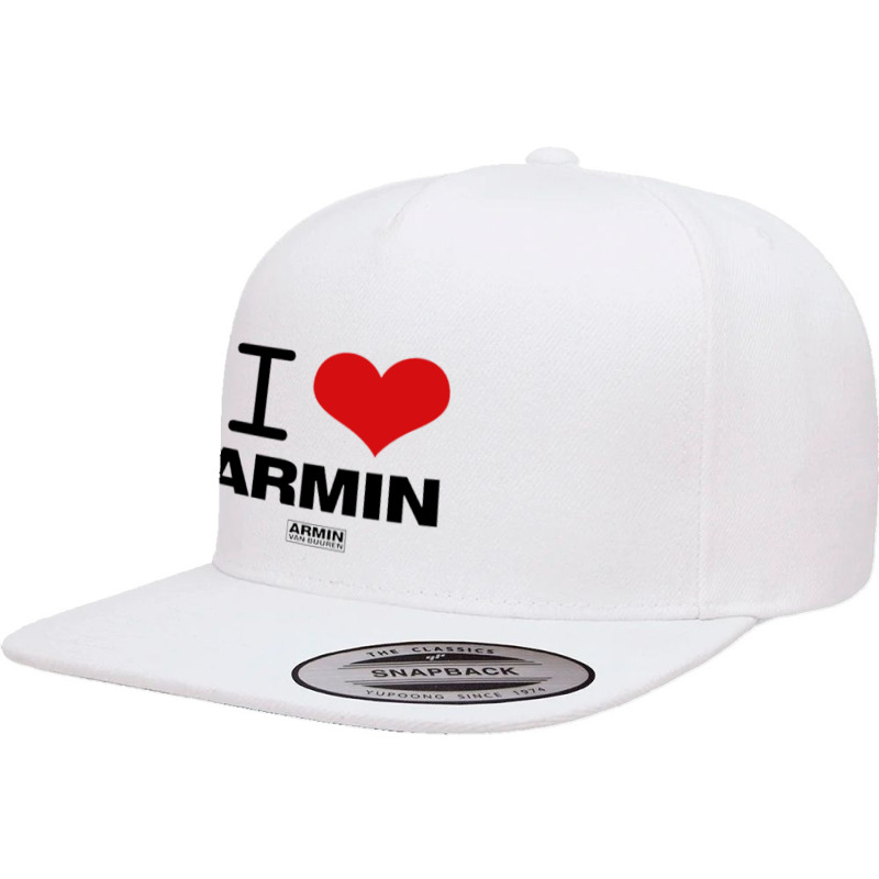 I Love Armin Armin Van Buuren 5 Panel Snapback Cap | Artistshot