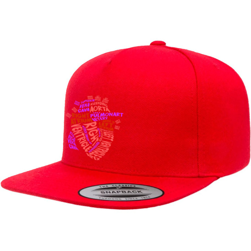 Anatomical Human Heart Cardiology Medical Cardiac Nurse T Shirt 5 panel snapback cap by naythendeters2000 | Artistshot