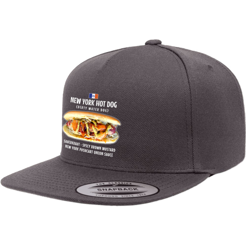 Newyork City Hot Dog Pushcart Bun Ketchup Mustard Sauerkraut T Shirt 5 panel snapback cap by darelychilcoat1989 | Artistshot