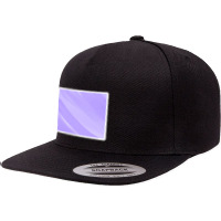 Pink Watercolor Brushstroke Gold Black Leafy Vines 31182485 5 Panel Snapback Cap | Artistshot