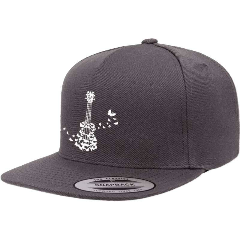 Ukulele Gift T  Shirt A Four String Ukulele Instrument With Beautiful 5 Panel Snapback Cap | Artistshot