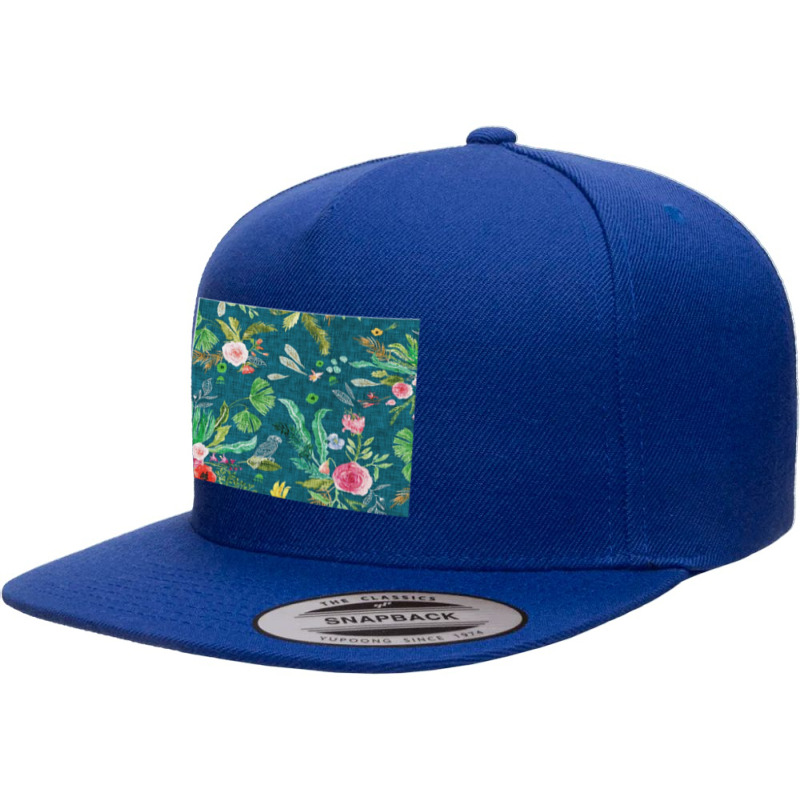 Paradisio Floral 5 panel snapback cap by panasadem | Artistshot