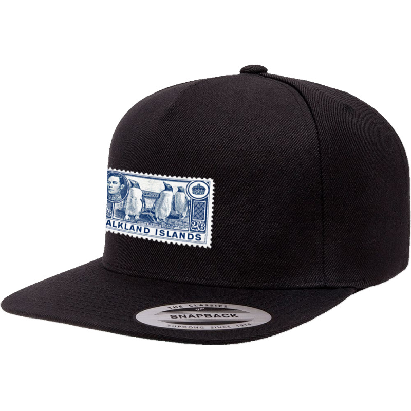 Vintage Falkland Islands Postage Stamp Design 5 panel snapback cap by sabitung | Artistshot