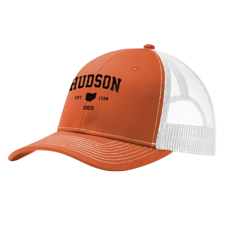 Hudson Ohio Oh Vintage Sports Design Black Print T Shirt Pa Trucker Cap by lissuttie | Artistshot