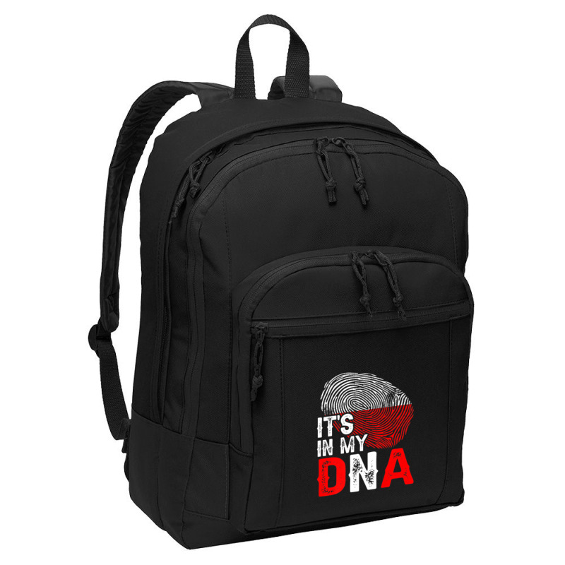 It's In My Dna Poland Flag Fingerprint Patriotic Premium Basic Backpack by Tiktify | Artistshot