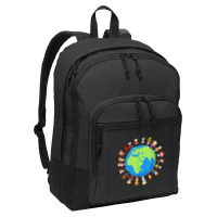 Earth Day Children Around The World Environmentalist T Shirt Basic Backpack | Artistshot