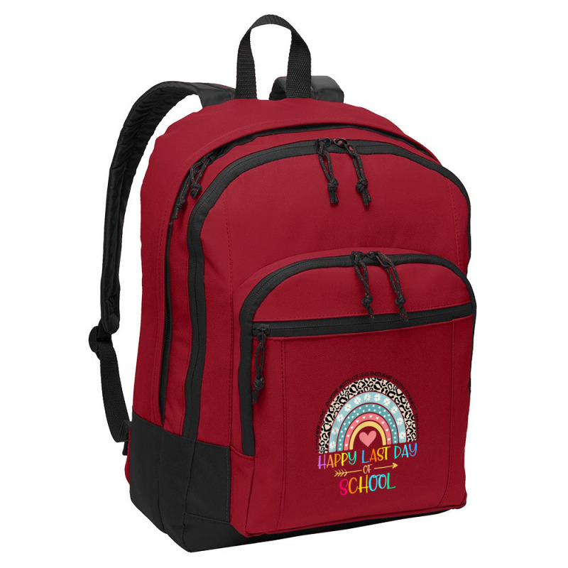 Happy Last Day Of School Teacher Student Graduation Rainbow 357 Basic Backpack | Artistshot