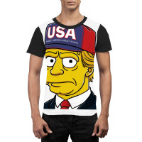 Donald Trump In The Style Of A Simpson Character Graphic T-shirt | Artistshot