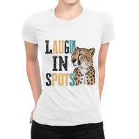 A Portrait Of A Cheetah Ladies Fitted T-shirt | Artistshot