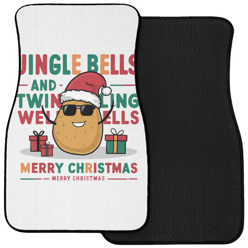 Jingle Bells And Twinkling Wells,merry Christmas Front Car Mat | Artistshot