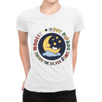 Moonlit Puppy Parade Under The Silver Stars Ladies Fitted T-shirt | Artistshot