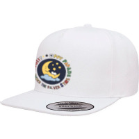 Moonlit Puppy Parade Under The Silver Stars 5 Panel Snapback Cap | Artistshot