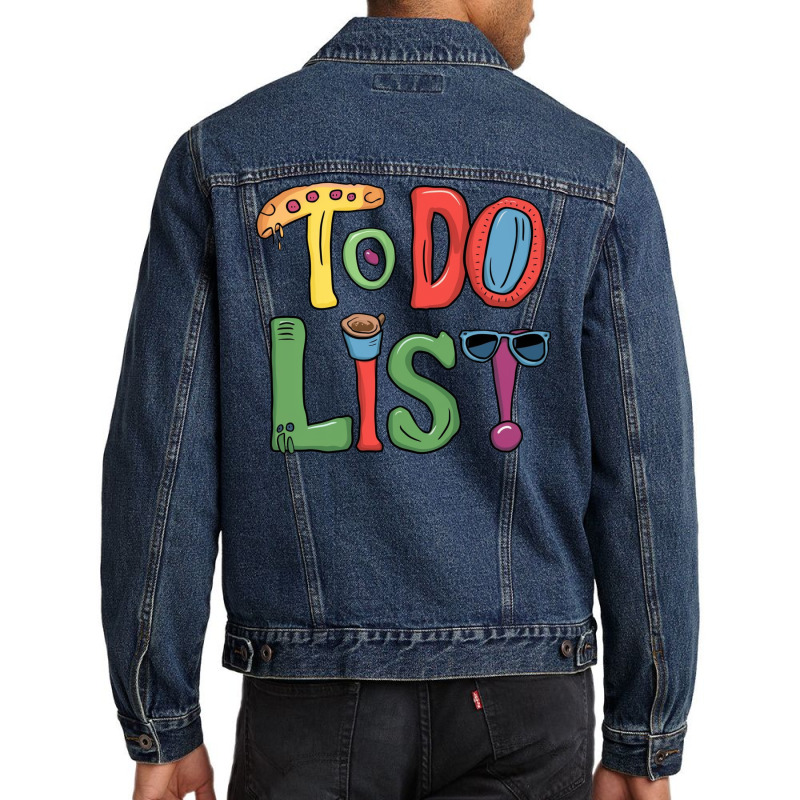 To Do List Men Denim Jacket by Charity Aduset | Artistshot