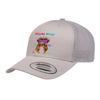 Cocker Spaniel Mardi Gras Mask Hat Bead With Feathers Funny Retro Trucker Cap | Artistshot