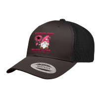 Gnome One Fight Alone Burgundy Ribbon Sickle Cell Awareness Retro Trucker Cap | Artistshot