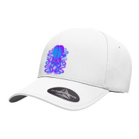 For Art Clash Psychedelic Brain Kraken Seamless Cap | Artistshot