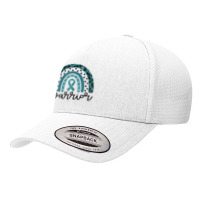 Womens Warrior Cute Teal Rainbow Graphic Ovarian Cancer Awareness T Sh Yupoong Trucker Cap | Artistshot