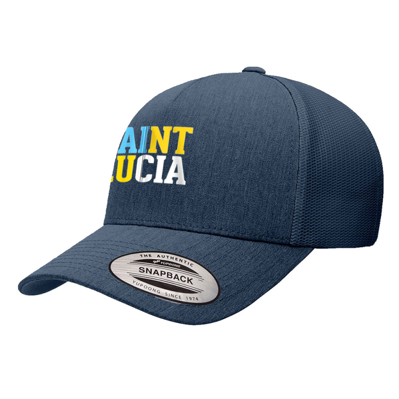 Saint Lucia Bold Color Block Zip Hoodie Yupoong Trucker Cap | Artistshot