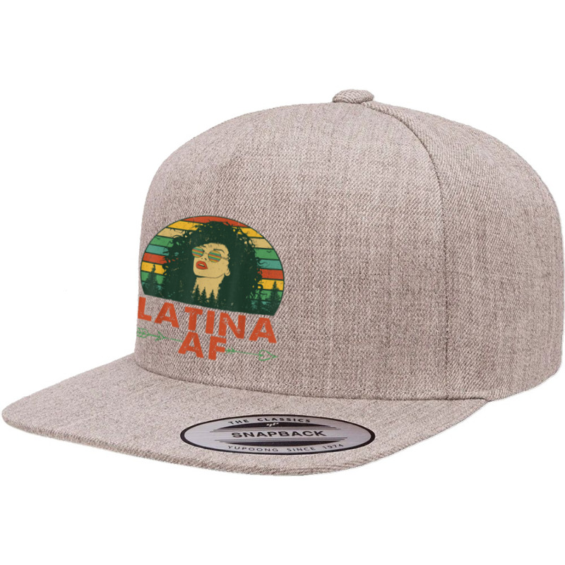 Latina Af Vintage Retro Latinas For Latino Women 5 panel snapback cap by suvukana | Artistshot