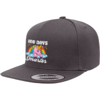 Kids 100 Days Smarter Unicorn 100th Day Of School Girls Kids 5 Panel Snapback Cap | Artistshot