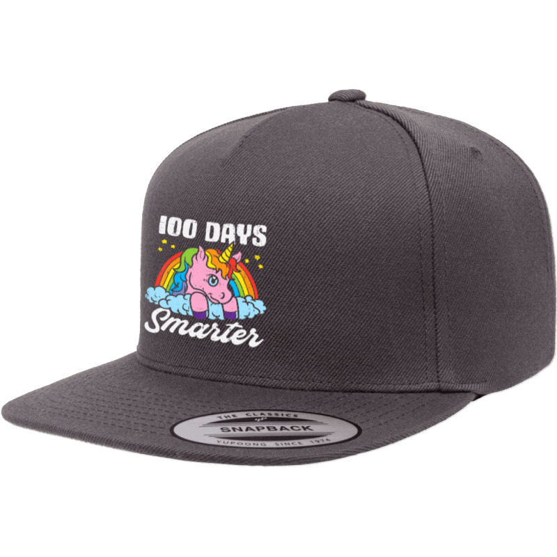 Kids 100 Days Smarter Unicorn 100th Day Of School Girls Kids 5 panel snapback cap by thutrang92 | Artistshot