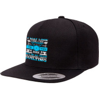 Sewing In My Head Im Thinking About Quilting 19 Sewing Quilting 5 Panel Snapback Cap | Artistshot