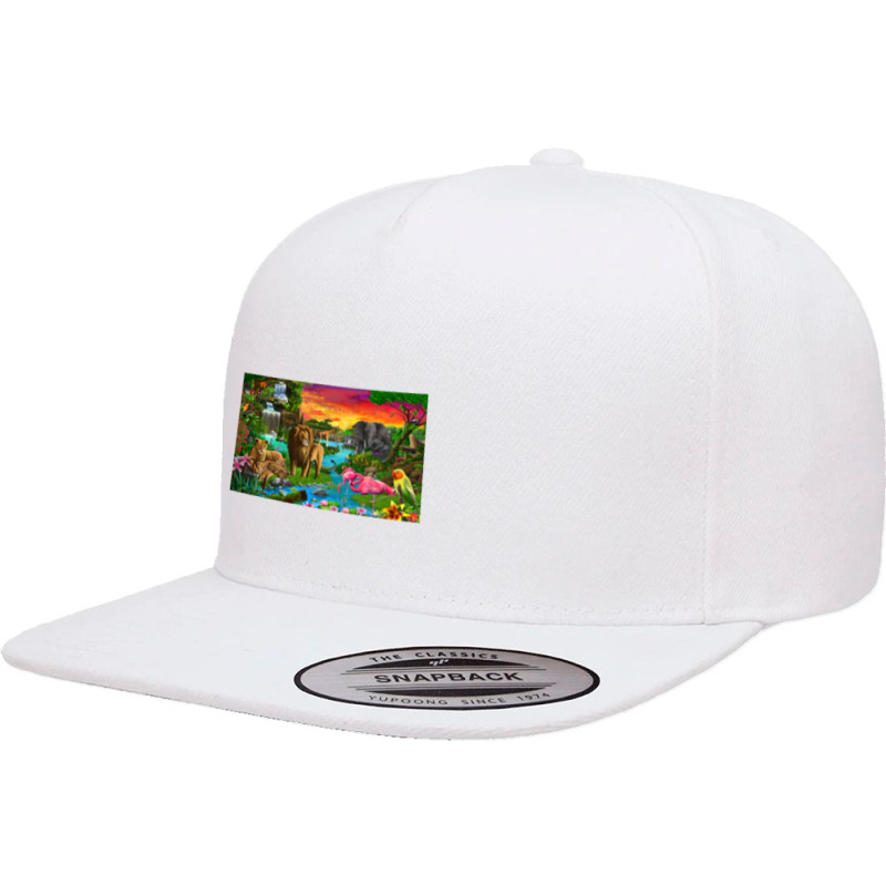 African Paradise Premium Scoop 5 panel snapback cap by BertFitt | Artistshot