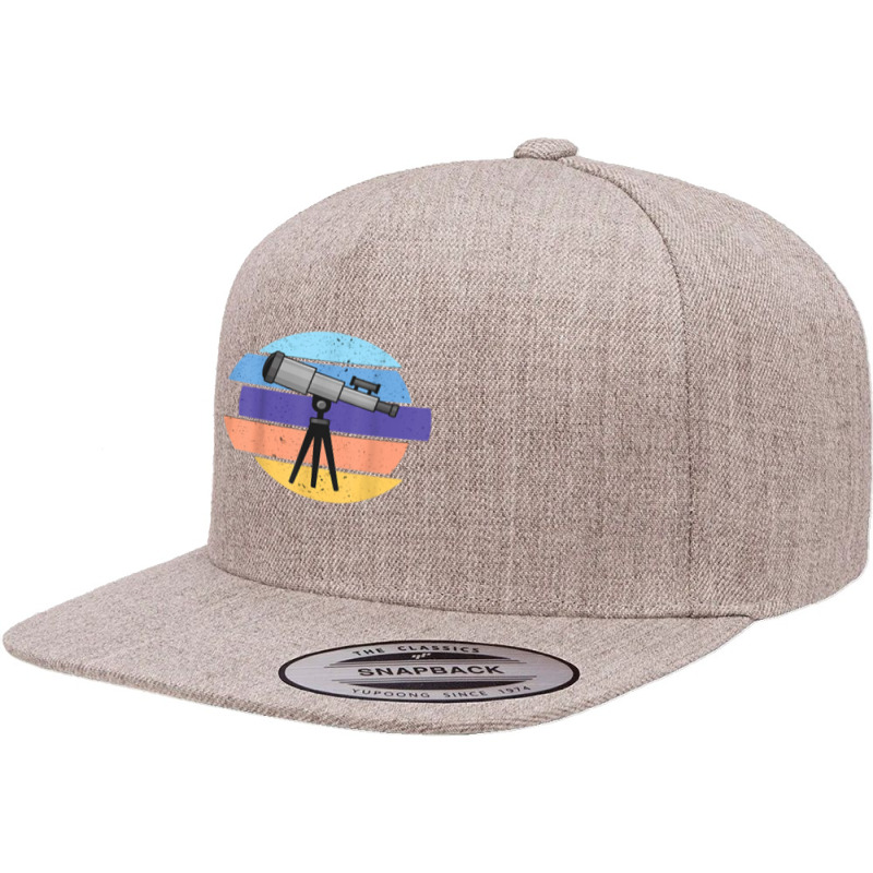 Telescope Retro Cosmology Watch The Stars In The Milky Way T Shirt 5 panel snapback cap by tamarogbbrazee4 | Artistshot