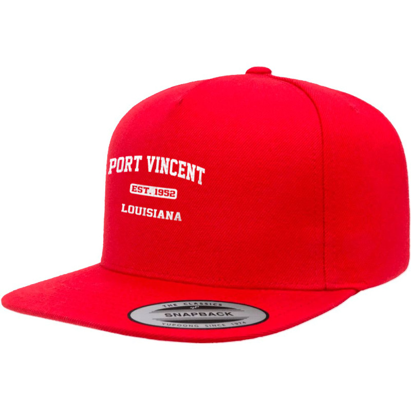 Port Vincent Louisiana La Vintage State Athletic Style T Shirt 5 Panel Snapback Cap | Artistshot