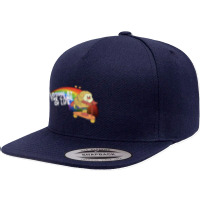 Losing At The Game Of Life 80s Cartoon Nihilism Humor Design 5 Panel Snapback Cap | Artistshot