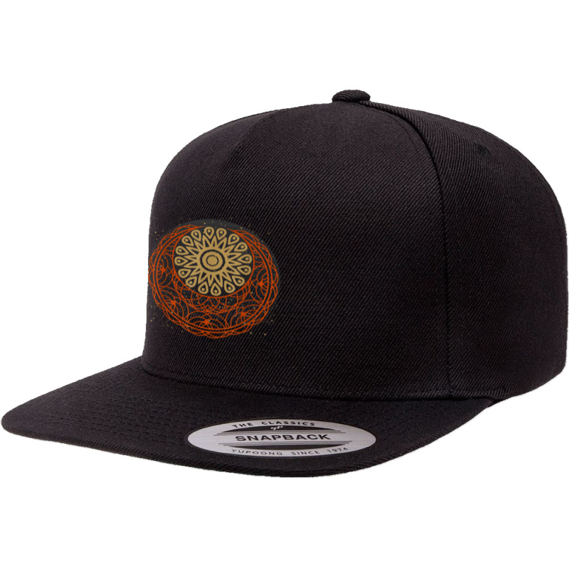 Stargazer Astrology Boho Mandala Artsy Luna Crescent Moon T Shirt 5 panel snapback cap by BeanblossomSheldon | Artistshot