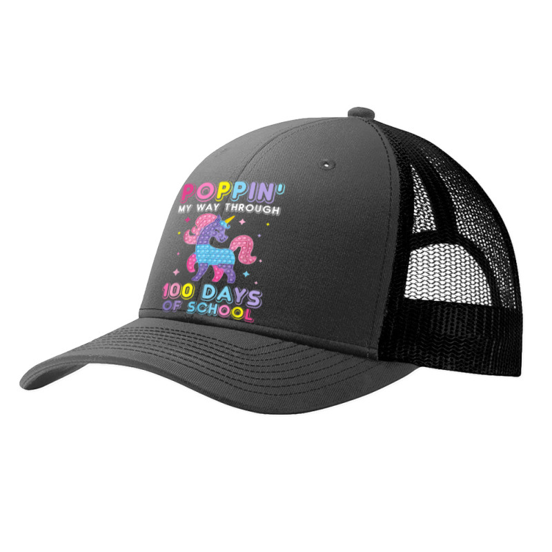 Poppin' My Way Through 100 Days Of School Unicorn Pop It Pa Trucker Cap | Artistshot