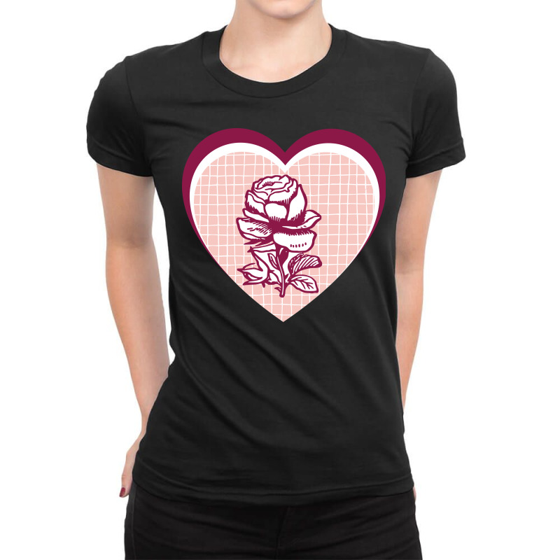 Rose Flower Ladies Fitted T-Shirt by HRC Design | Artistshot