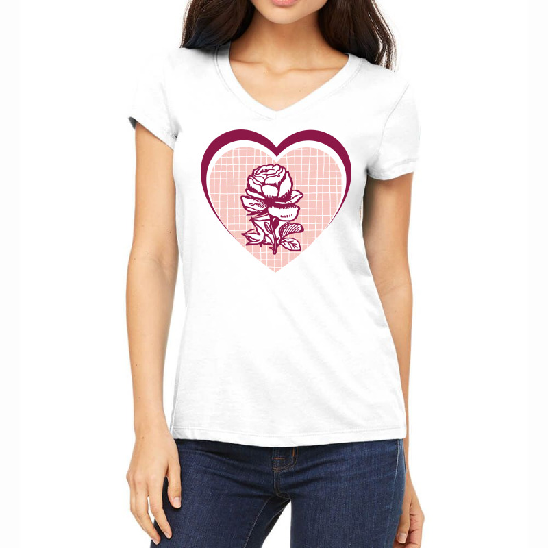 Rose Flower Women's V-Neck T-Shirt by HRC Design | Artistshot