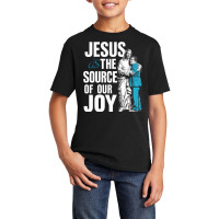 Jesus Is The Source Of Ourjoy Basic Youth T-shirt | Artistshot