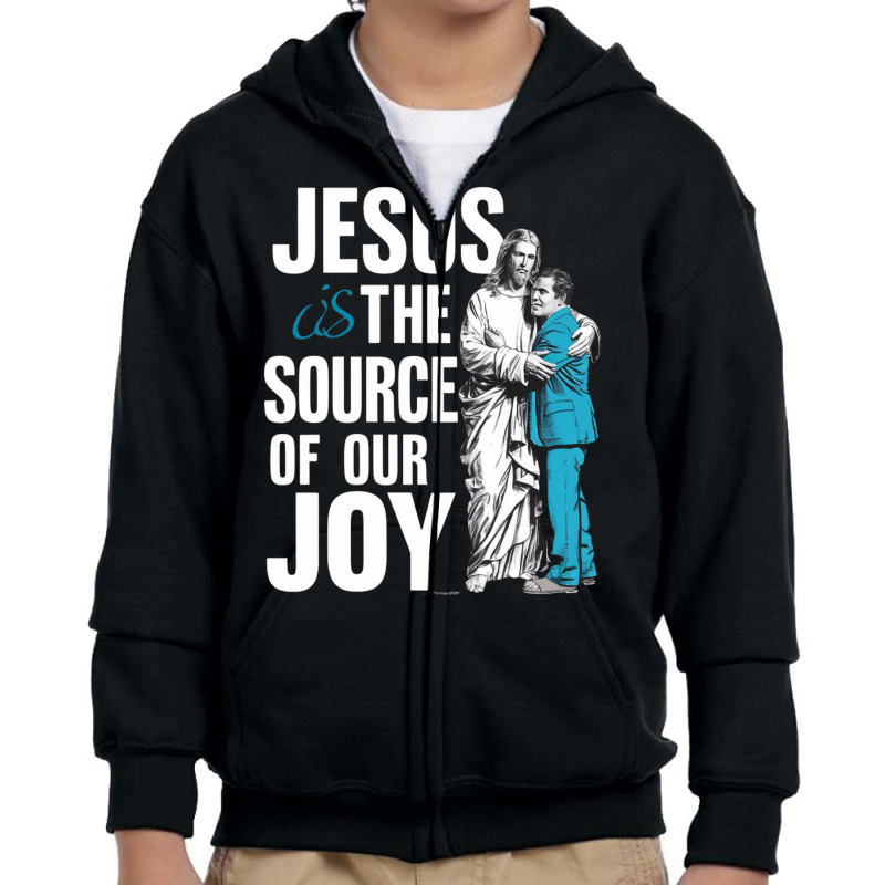 Jesus Is The Source Of Ourjoy Youth Zipper Hoodie by Charity Aduset | Artistshot