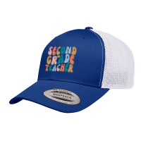 Second Grade Teacher Retro Groovy Design 2nd Grade Teaching , Best Gif Retro Trucker Cap | Artistshot