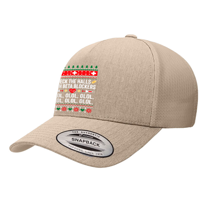 Deck The Halls With Beta Blockers Nurse Christmas Ugly Xmas T Shirt Yupoong Trucker Cap by Saiful_Siddique | Artistshot