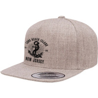 Long Beach Island Est. 1690 New Jersey Vintage Nautical T Shirt 5 Panel Snapback Cap | Artistshot