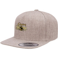 Bee Beekeeper Womens Cool Queen Bee With Crown Womens Girls 157 Hive B 5 Panel Snapback Cap | Artistshot