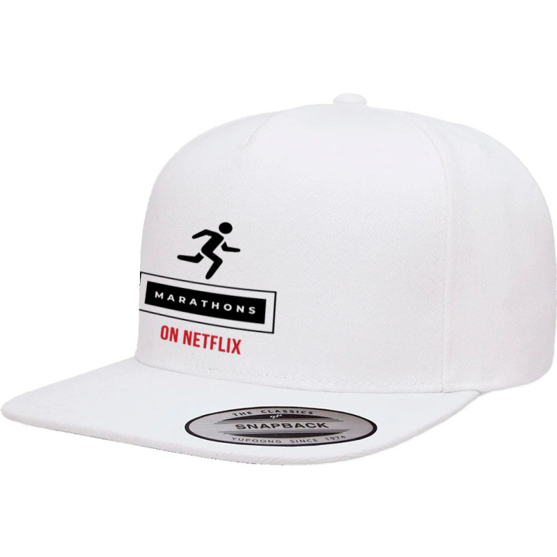 Marathons On Movies 5 Panel Snapback Cap | Artistshot