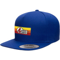 4 Wheel Drive Vintage 4x4 Overland Emblem With Stripes 4wd 5 Panel Snapback Cap | Artistshot