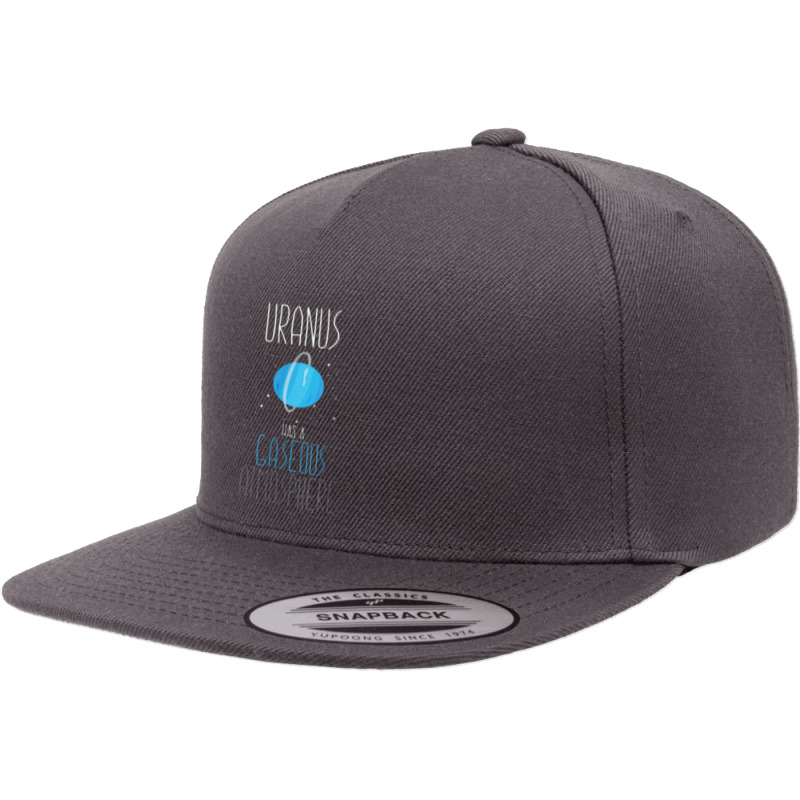 Funny Astronomer   Uranus Has A Gaseous Atmosphere 5 panel snapback cap by kabelistrik | Artistshot