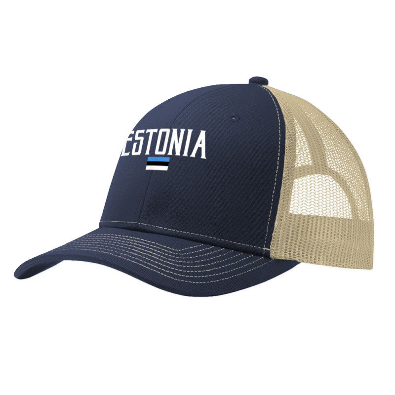 Estonia Flag Vintage White Text T Shirt Pa Trucker Cap | Artistshot