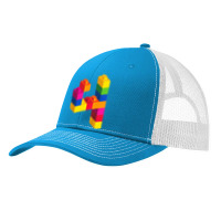 Kids 4 Year Old Building Blocks Birthday Bricks 4th Gift Pa Trucker Cap | Artistshot