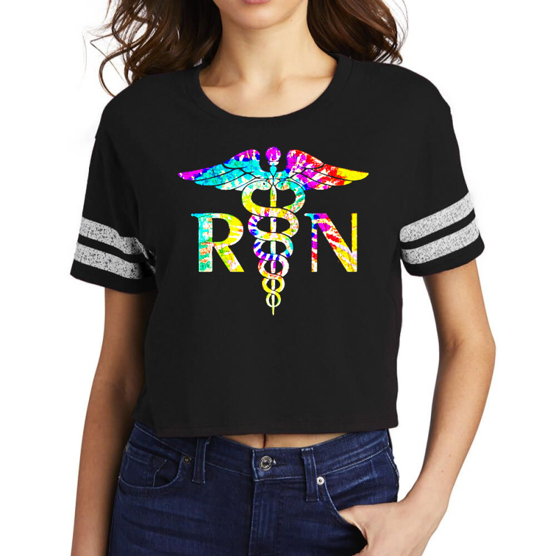 Nurse T  Shirt Lovely R N Registered Nurse Tie Dye 2 Scorecard Crop Tee | Artistshot