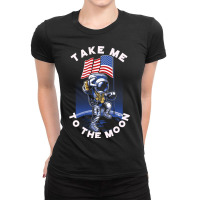 Take Me To The Moon With Astronaut Ladies Fitted T-shirt | Artistshot