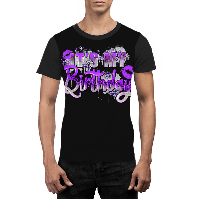 Purple Its My Birthday Graphic T-shirt | Artistshot