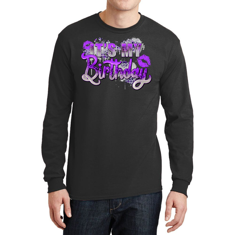 Purple Its My Birthday Long Sleeve Shirts | Artistshot